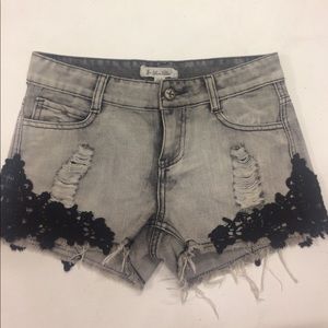 Denim shorts
